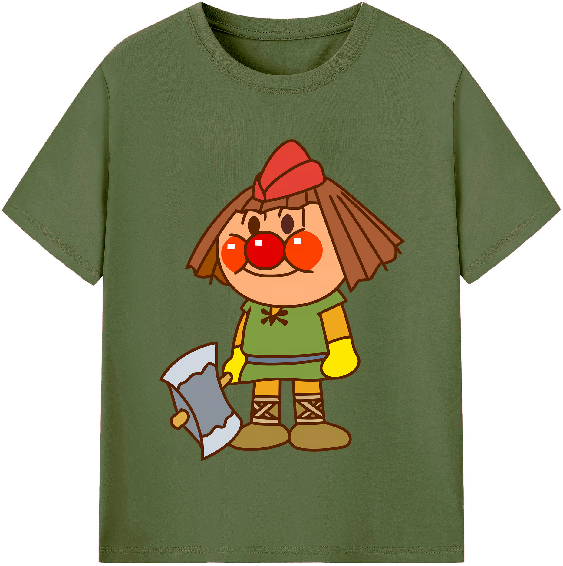 （画像用） アンパンマン Anpanman 綿100％半袖Tシャツ（フロントプリント）